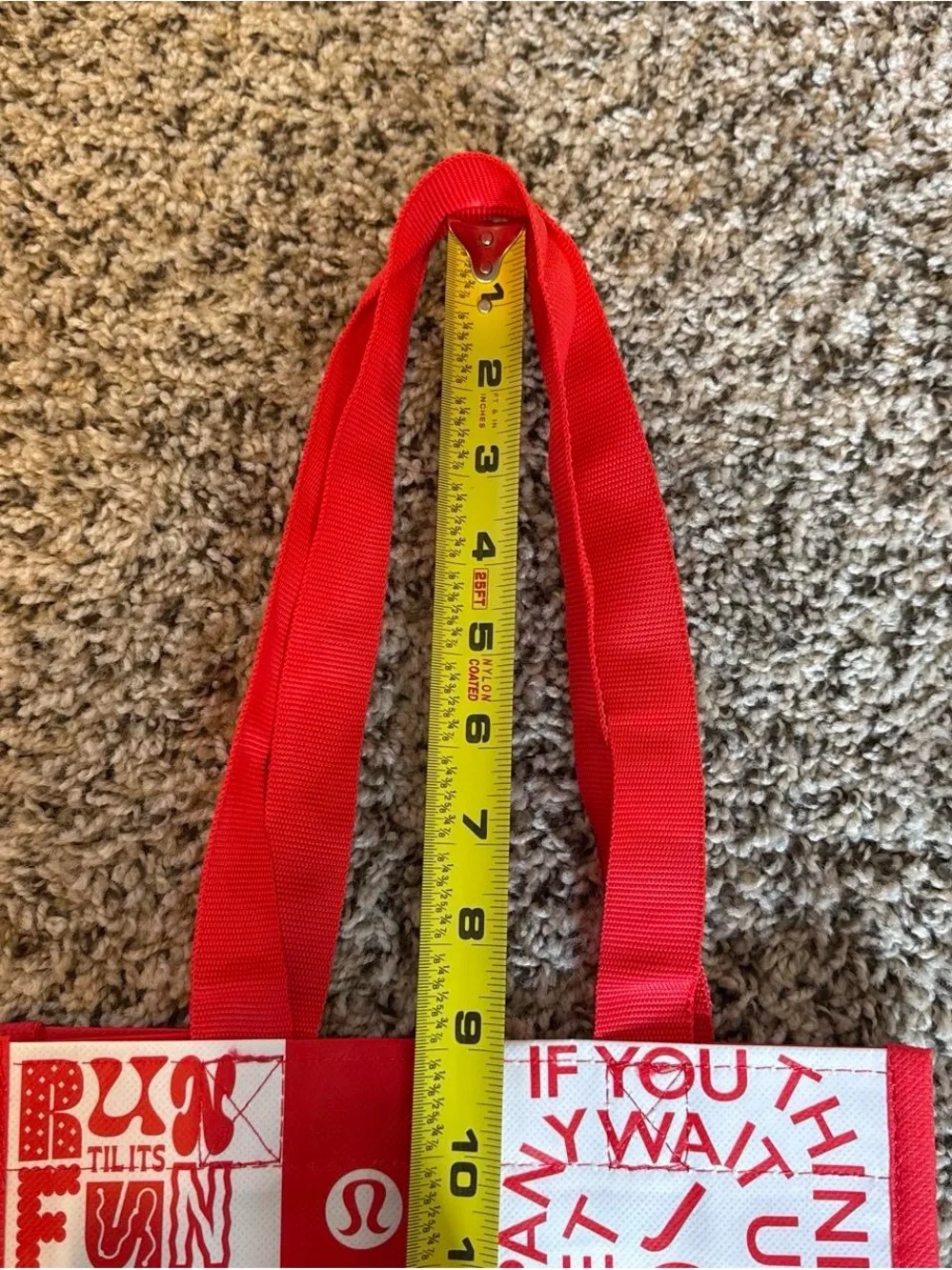 2 lululemon athletica Red Graphic Tote Bag